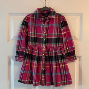 Ralph Lauren Girls Plaid Dress. Size 3T.